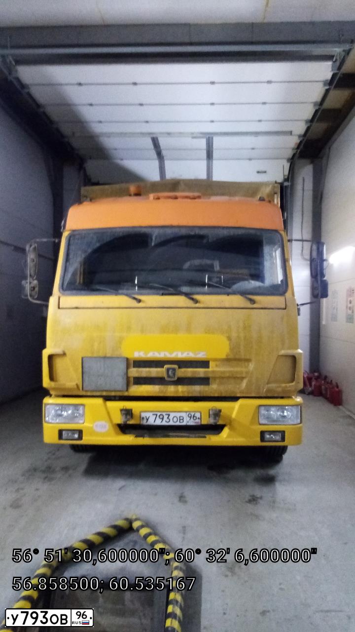Фото автомобиля KAMAZ 4308 /4X2/, 2012 — госномер У793ОВ96. Цвет: ЖЕЛТЫЙ