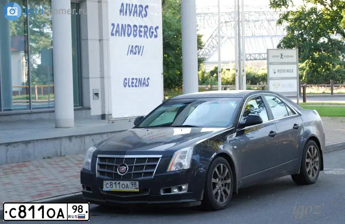Фото автомобиля CADILLAC CTS, 2009 — госномер С811ОА98. Цвет: ЧЕРНЫЙ