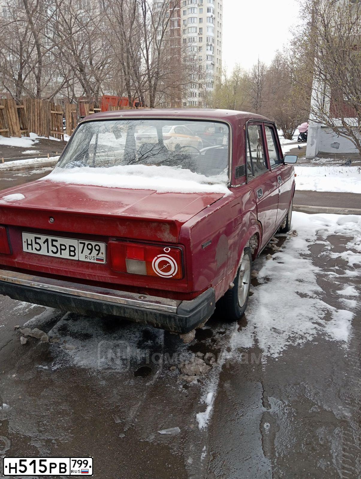 Фото автомобиля LADA 2105 LADA, 2003 — госномер Н515РВ799. Цвет: ВИШНЕВЫЙ ТЕМНЫЙ