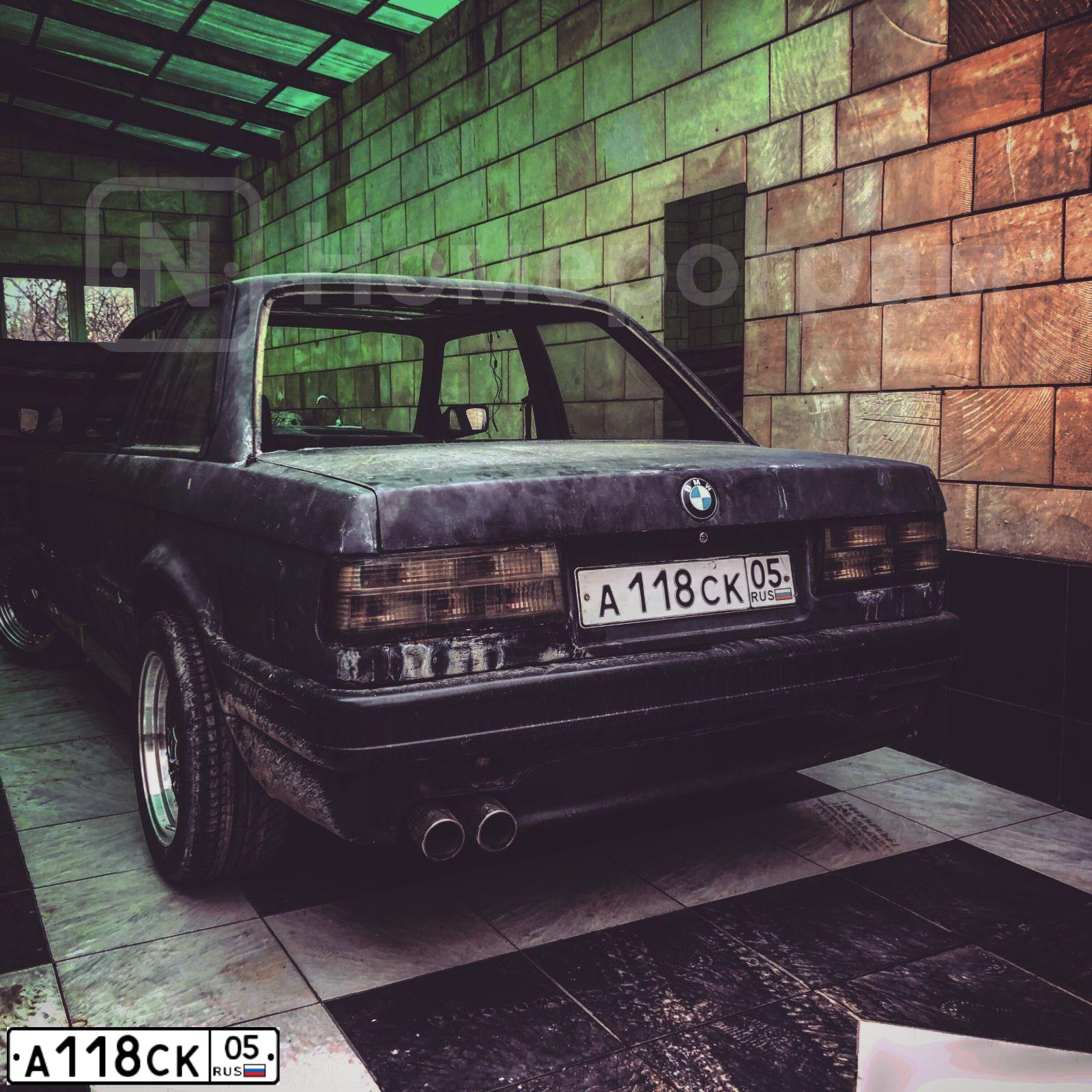 Фото автомобиля BMW SERIE 3, 1987 — госномер А118СК05. Цвет: ЧЕРНЫЙ
