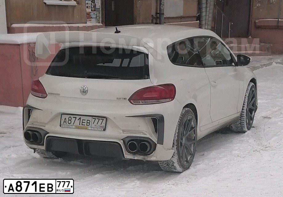Фото автомобиля VOLKSWAGEN SCIROCCO, 2009 — госномер Н479АР190. Цвет: Белый