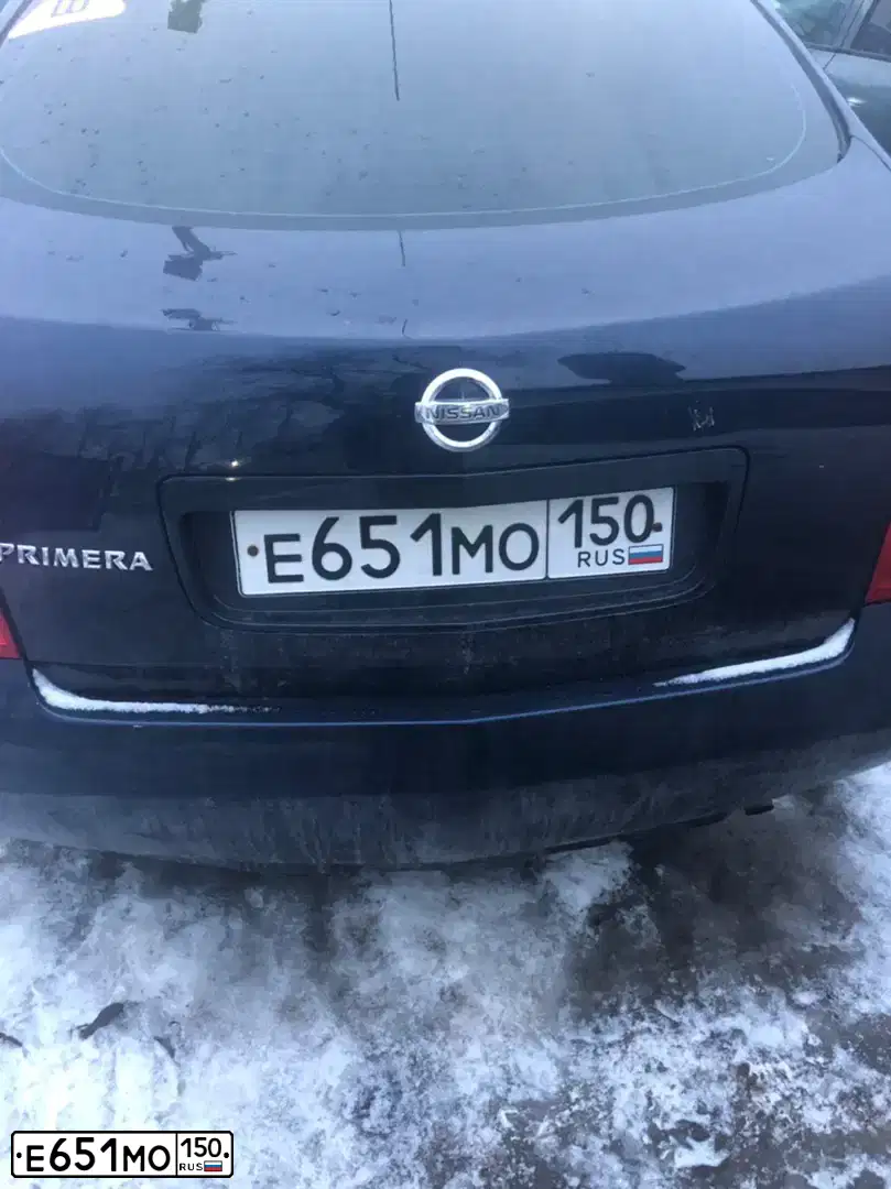 Фото автомобиля NISSAN PRIMERA, 2004 — госномер М897НР799. Цвет: СИНИЙ ТЕМНЫЙ