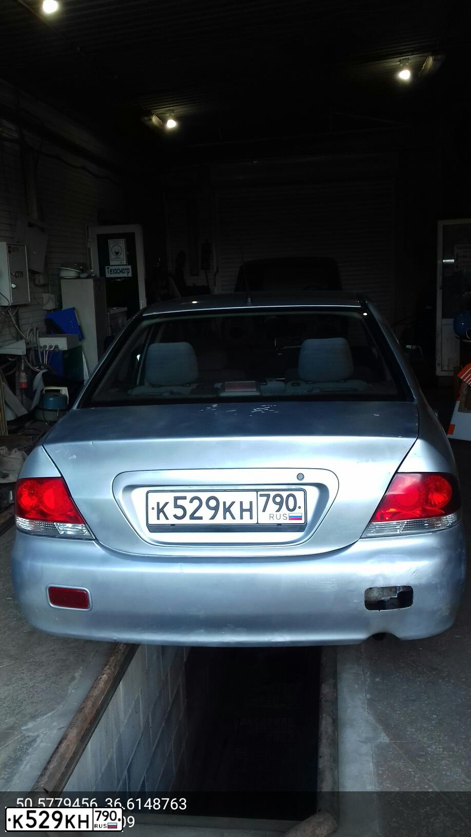Фото автомобиля MITSUBISHI LANCER, 2004 — госномер О844ТМ71. Цвет: СЕРЕБРИСТЫЙ