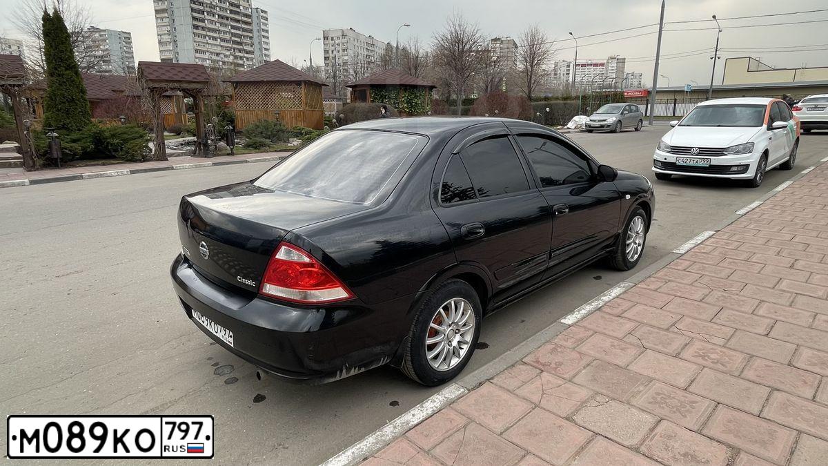 Фото автомобиля NISSAN ALMERA, 2006 — госномер М089КО797. Цвет: ЧЕРНЫЙ
