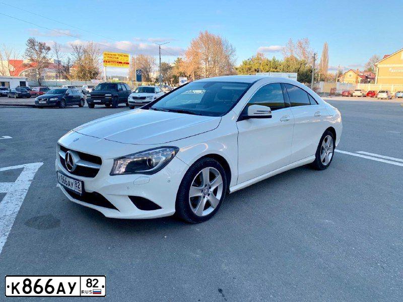Фото автомобиля MERCEDES CLA-KLASSE, 2014 — госномер А193ОН193. Цвет: Белый