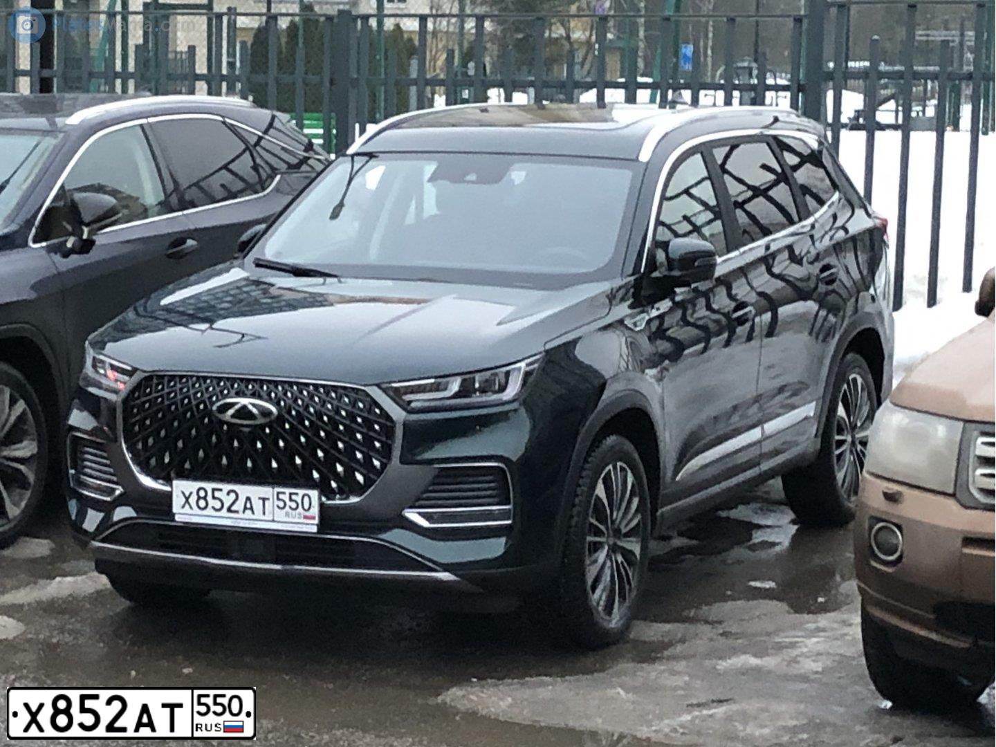 Фото автомобиля CHERY TIGGO8 PRO MAX, 2023 — госномер Х852АТ550. Цвет: ЗЕЛЕНЫЙ
