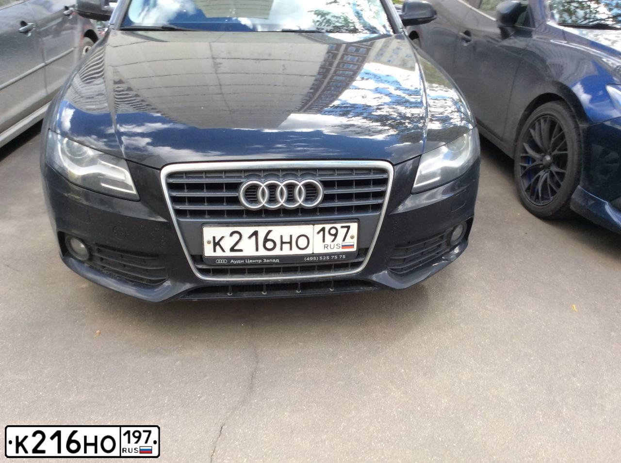 Фото автомобиля AUDI A4, 2011 — госномер К505КМ40. Цвет: ЧЕРНЫЙ