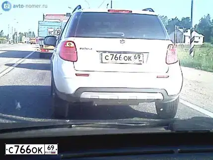 Фото автомобиля SUZUKI SX 4, 2011 — госномер С766ОК69. Цвет: Белый