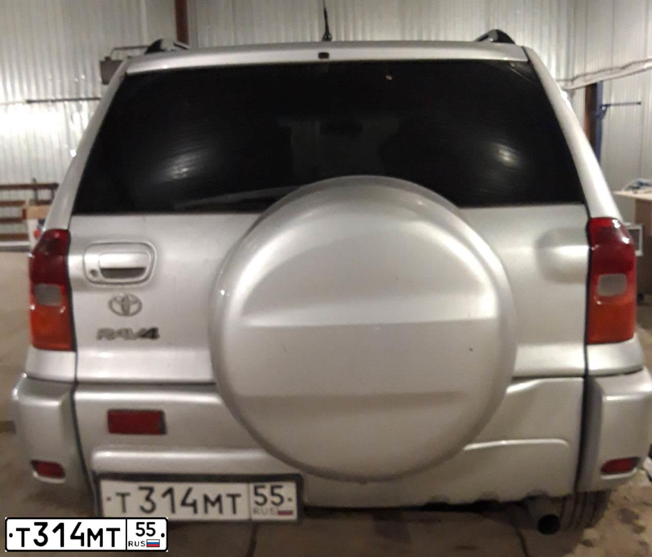 Фото автомобиля TOYOTA RAV4, 2003 — госномер Т314МТ55. Цвет: СЕРЫЙ