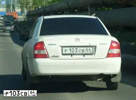 Фото автомобиля MERCEDES SPRINTER, 2003 — госномер Р103СВ64. Цвет: синий