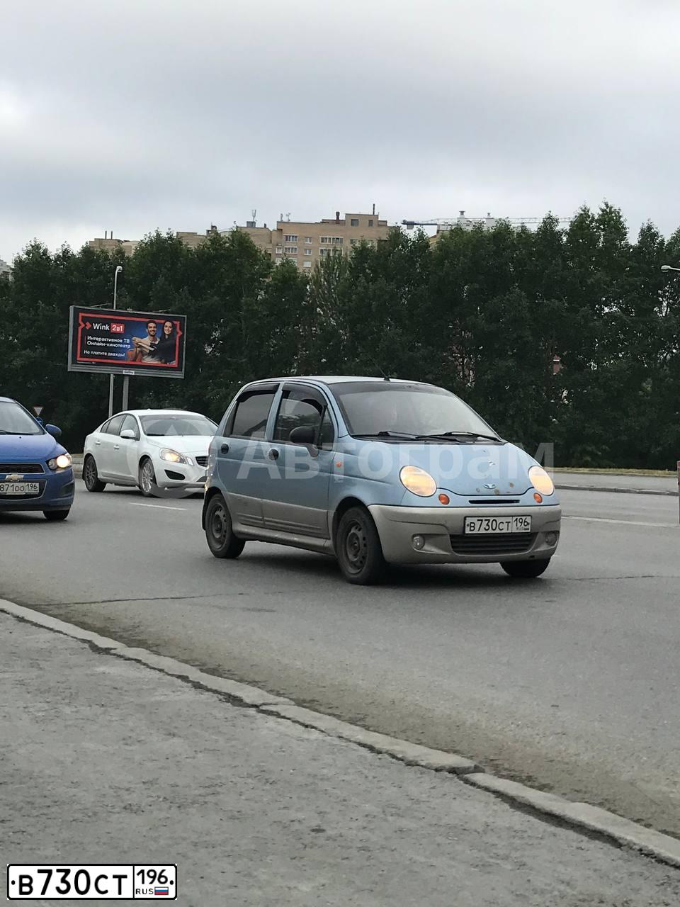 Фото автомобиля DAEWOO MATIZ, 2011 — госномер В730СТ196. Цвет: Серый