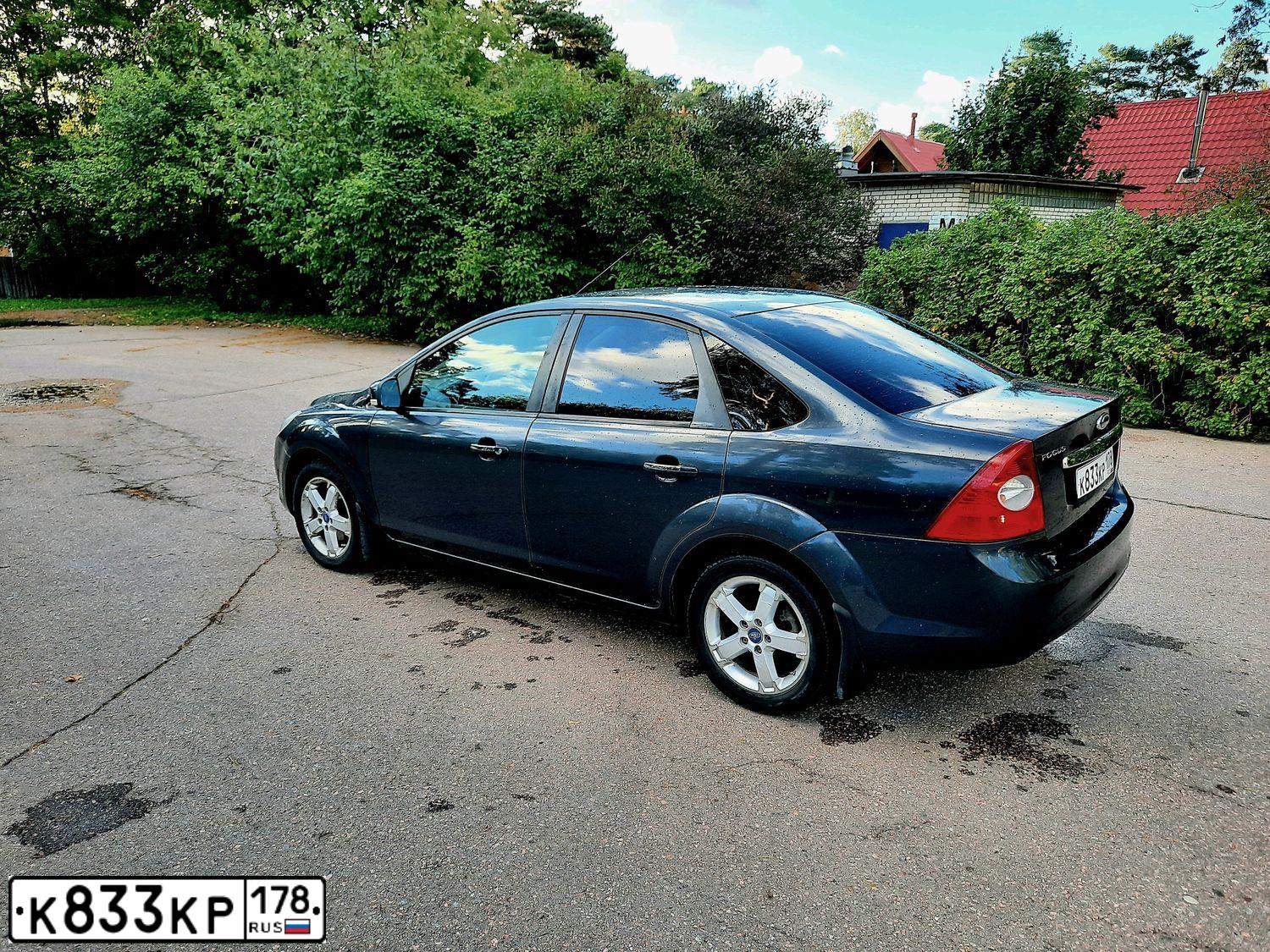 Фото автомобиля FORD FOCUS, 2008 — госномер А875МК07. Цвет: ТЕМНО-СЕРЫЙ