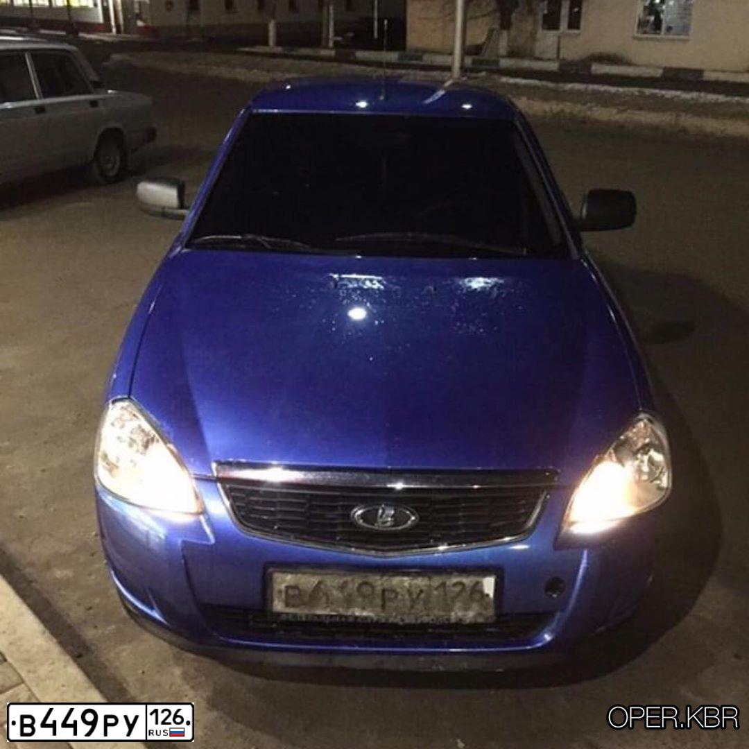 Фото автомобиля LADA 2170 PRIORA, 2017 — госномер В449РУ126. Цвет: ЯРКО-СИНИЙ