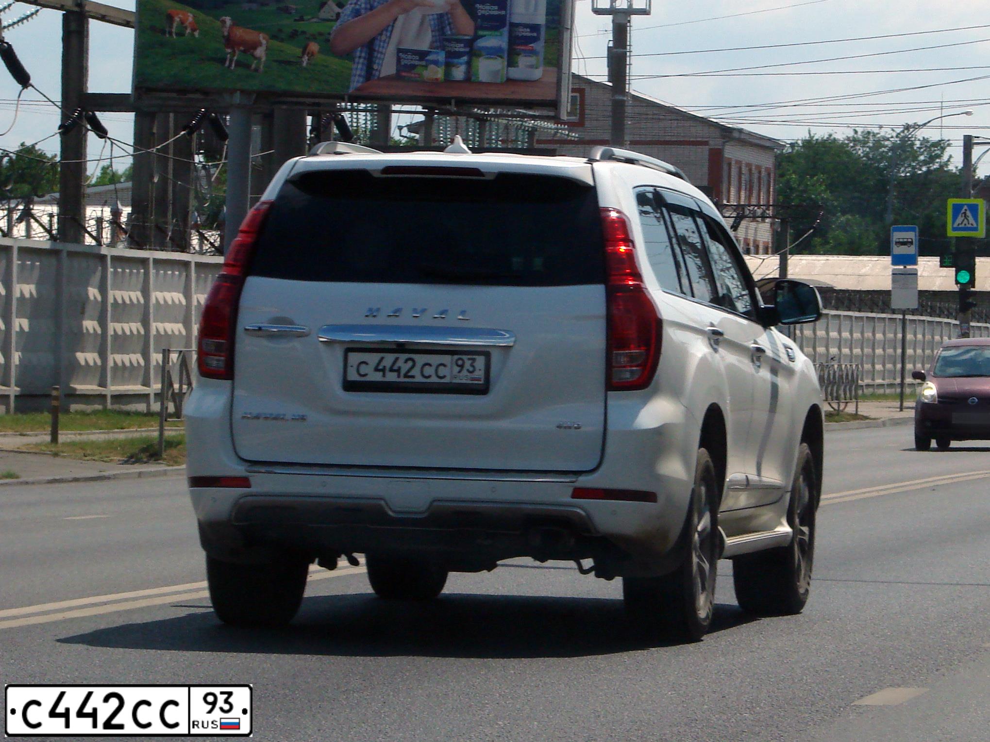 Фото автомобиля HAVAL H9, 2018 — госномер С442СС93. Цвет: Белый