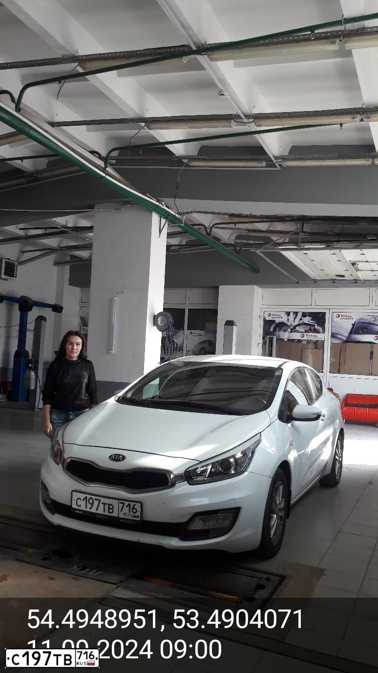 Фото автомобиля KIA CEED, 2014 — госномер У636ЕР716. Цвет: Белый