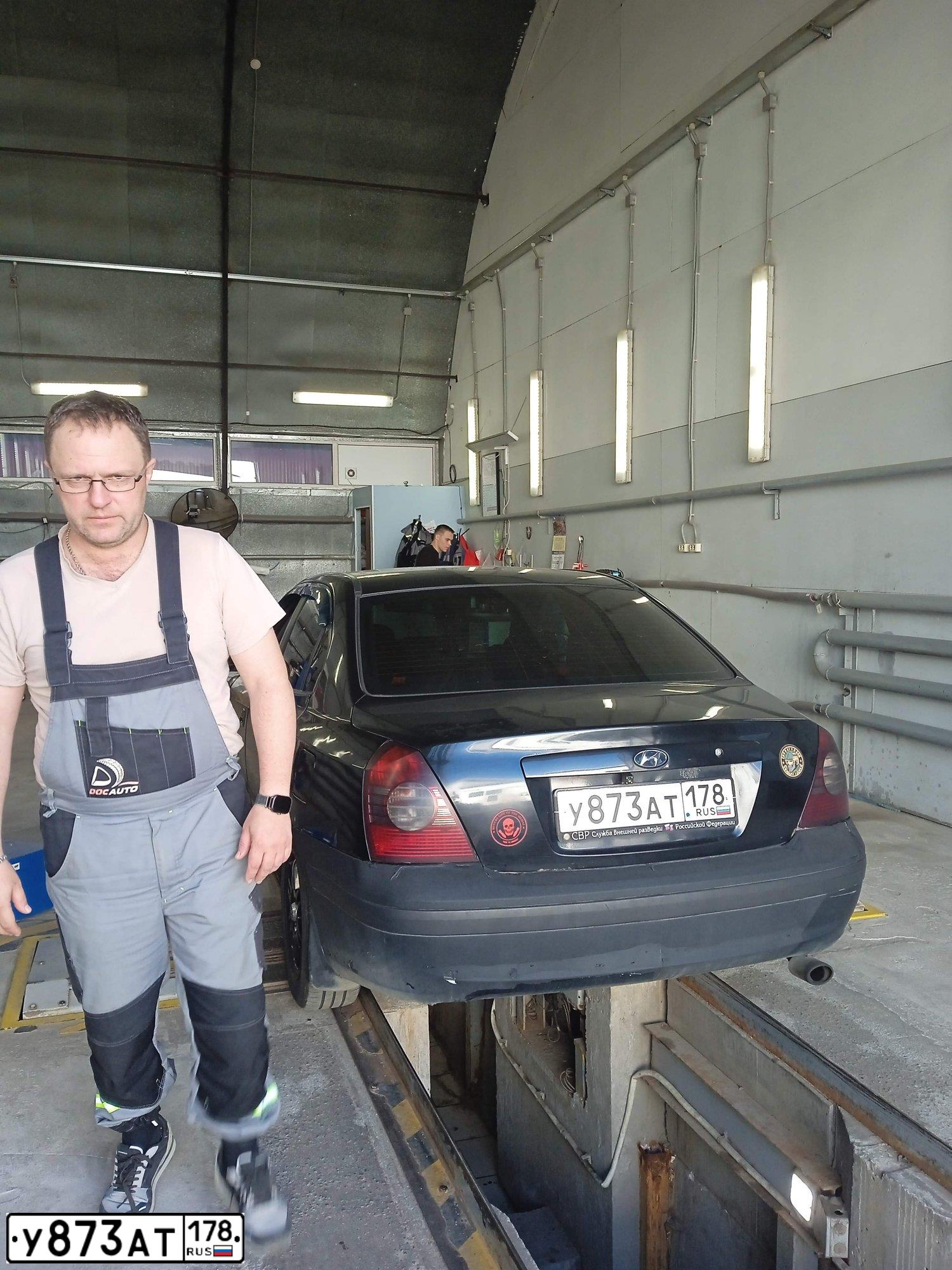 Фото автомобиля HYUNDAI ELANTRA, 2004 — госномер У873АТ178. Цвет: ЧЕРНЫЙ