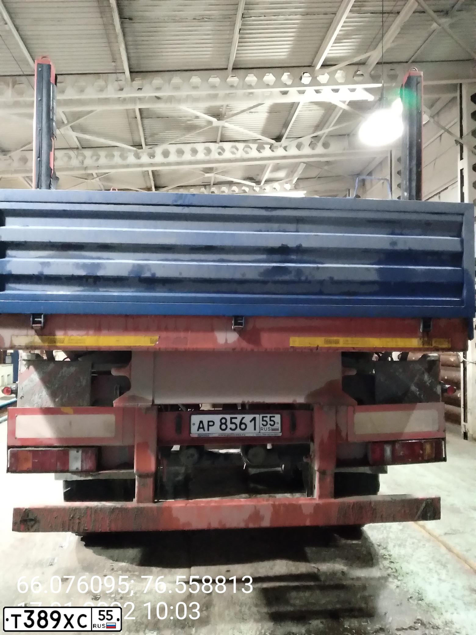 Фото автомобиля KAMAZ 5350 /6X6/ MUSTANG, 2017 — госномер Т389ХС55. Цвет: ОРАНЖЕВЫЙ