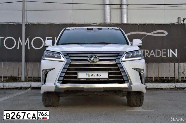 Фото автомобиля LEXUS LX, 2020 — госномер В267СА763. Цвет: Белый