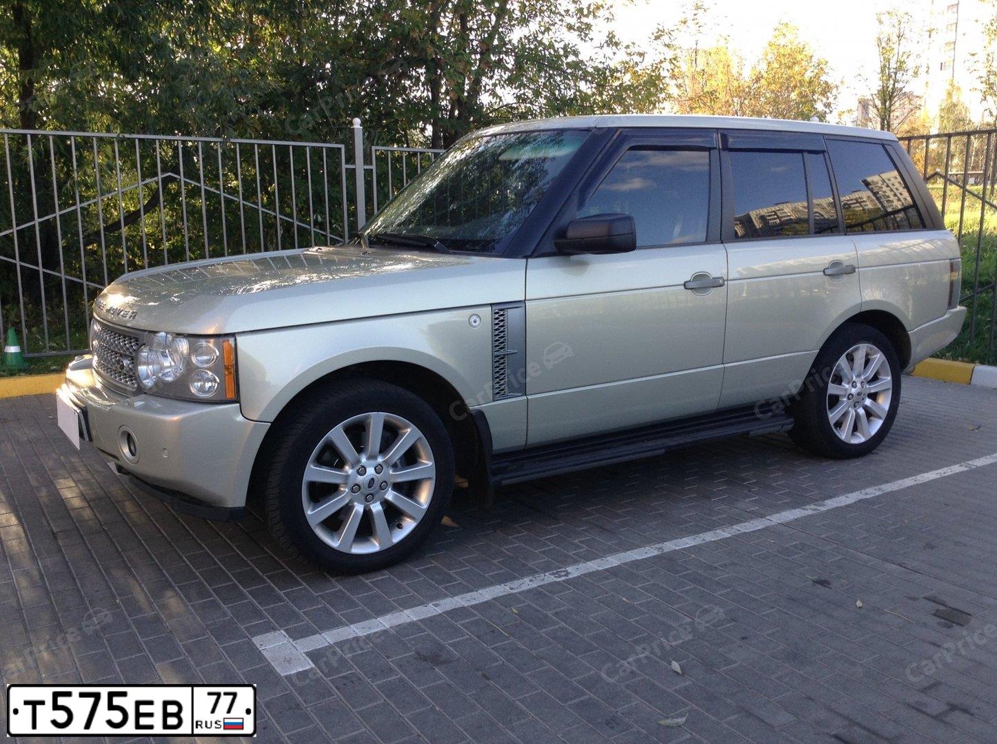Фото автомобиля LANDROVER RANGE ROVER, 2007 — госномер Т575ЕВ77. Цвет: БЕЖЕВЫЙ