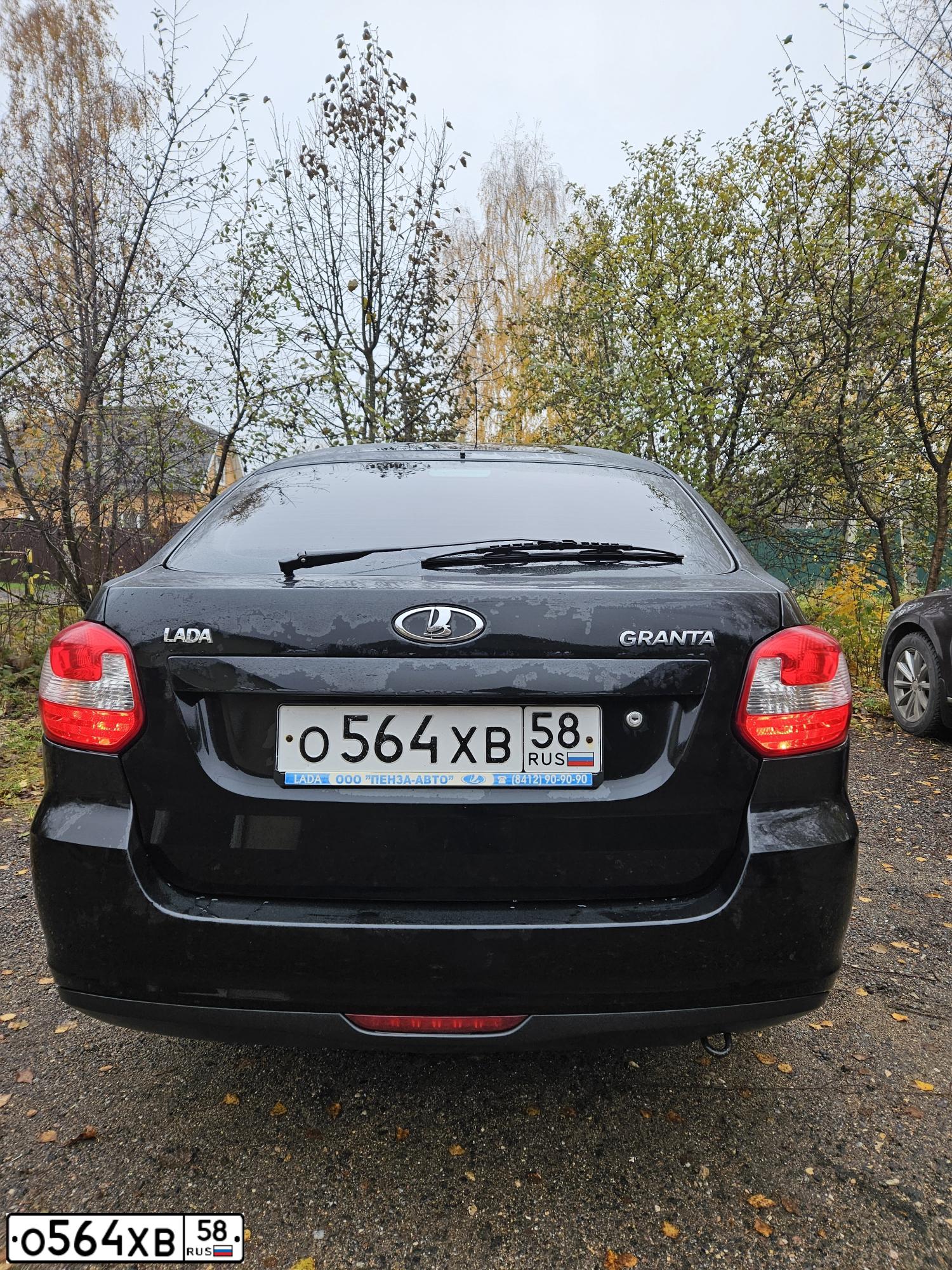 Фото автомобиля LADA 219110 LADA GRANTA, 2014 — госномер О288НУ71. Цвет: ЧЕРНЫЙ