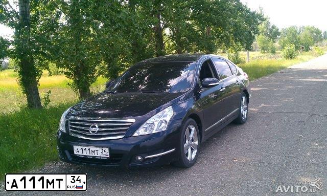 Фото автомобиля NISSAN TEANA, 2008 — госномер В555ТУ38. Цвет: СЕРО-СИРЕНЕВЫЙ