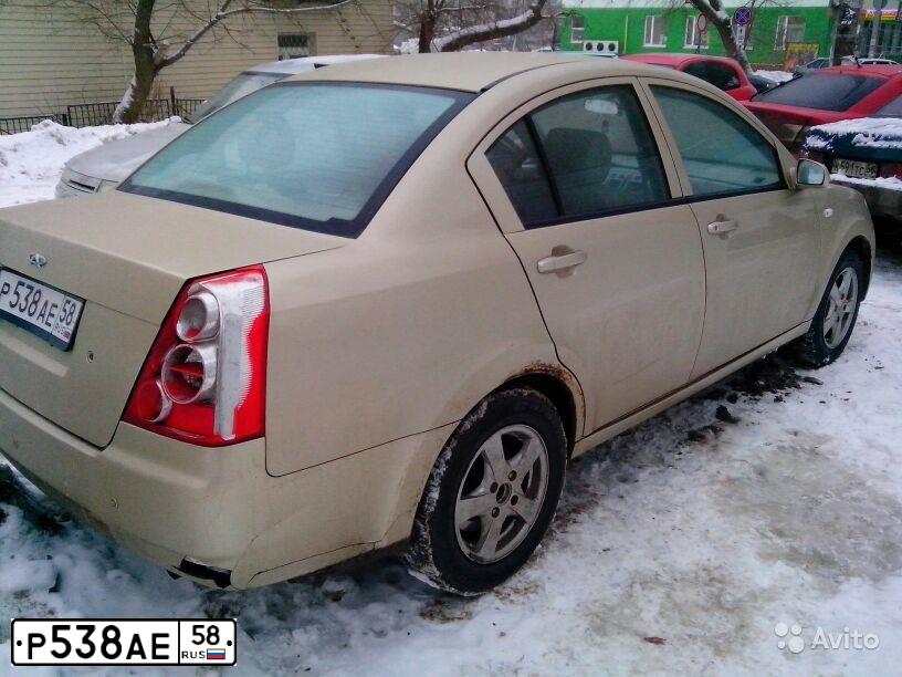 Фото автомобиля CHERY FORA /A21/, 2006 — госномер Р538АЕ58. Цвет: ЗОЛОТИСТЫЙ