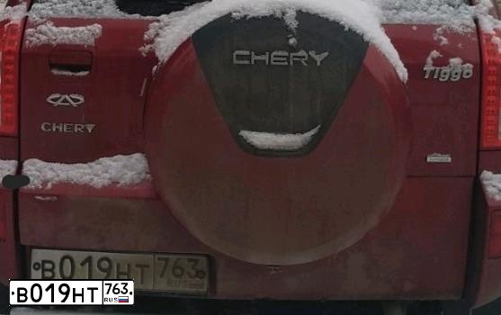 Фото автомобиля CHERY TIGGO, 2013 — госномер М017ОС763. Цвет: КРАСНЫЙ
