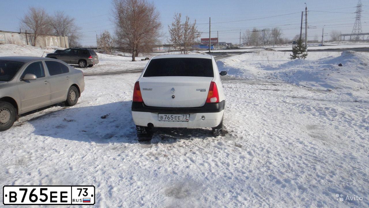 Фото автомобиля RENAULT LOGAN, 2006 — госномер Е906МУ164. Цвет: Белый