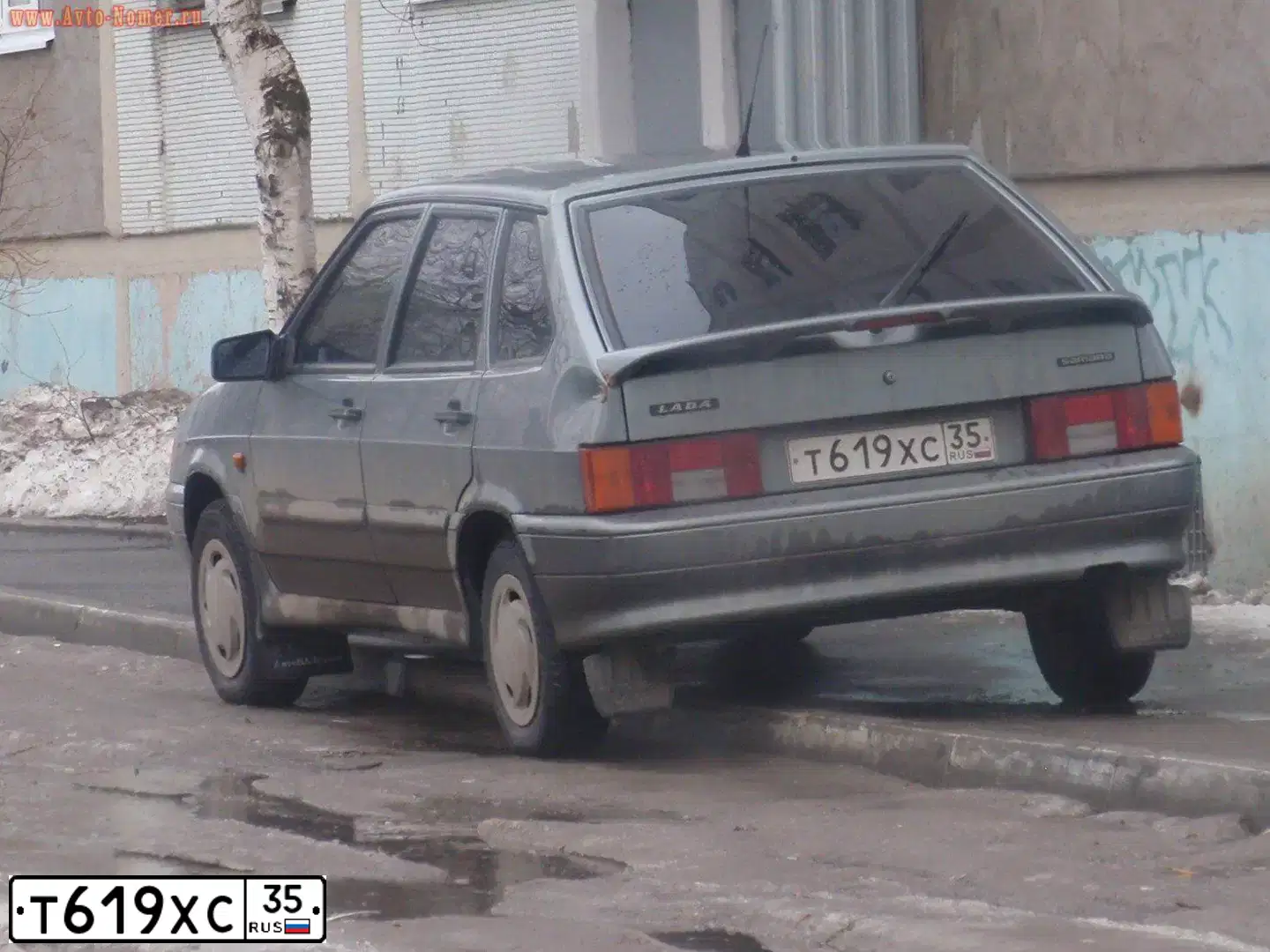 Фото автомобиля LADA 2114 SAMARA, 2008 — госномер Т619ХС35. Цвет: СРЕДНИЙ СЕРО-ЗЕЛЕНЫЙ МЕТ