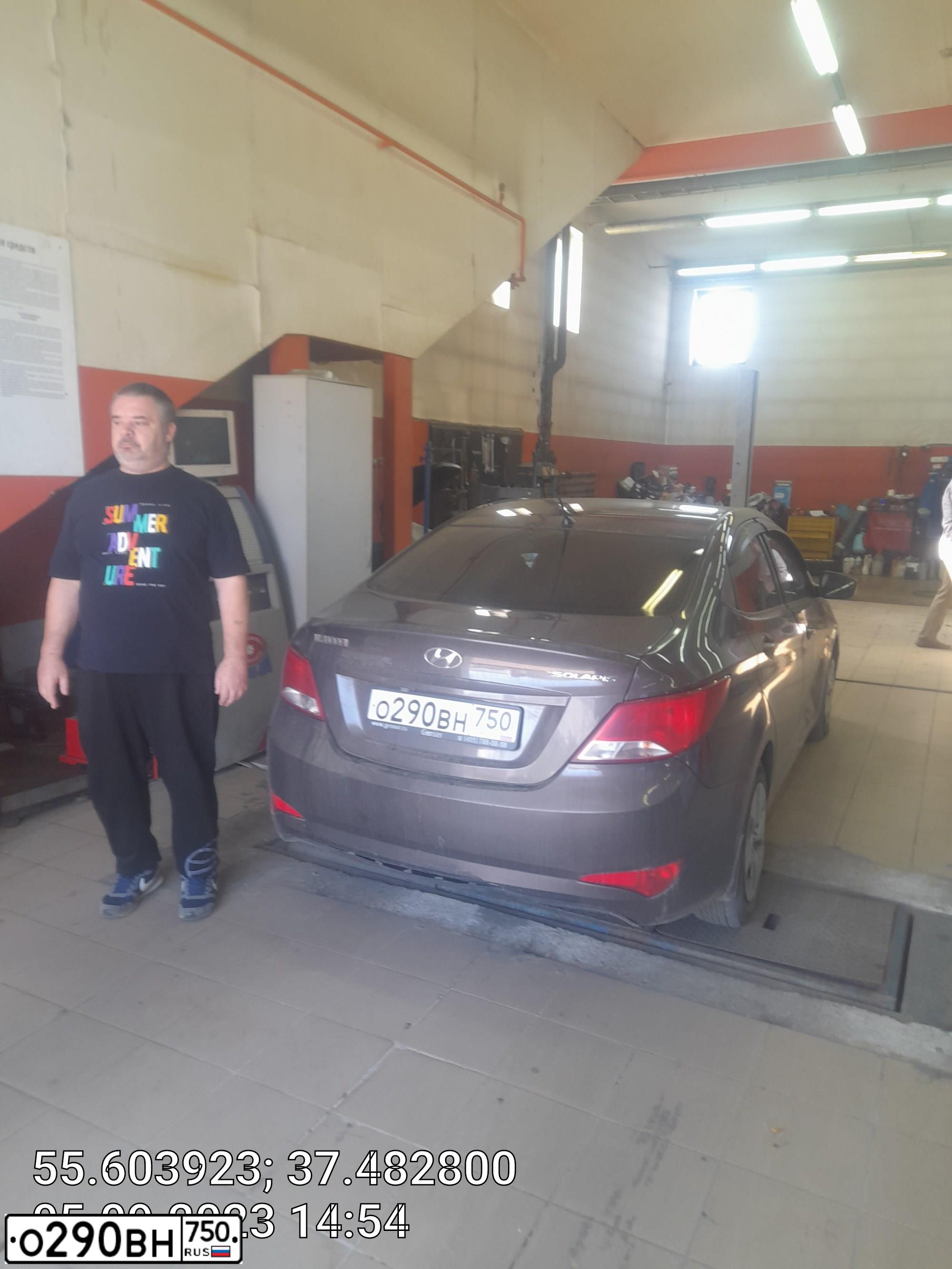 Фото автомобиля HYUNDAI SOLARIS, 2015 — госномер М777МЕ90. Цвет: Коричневый