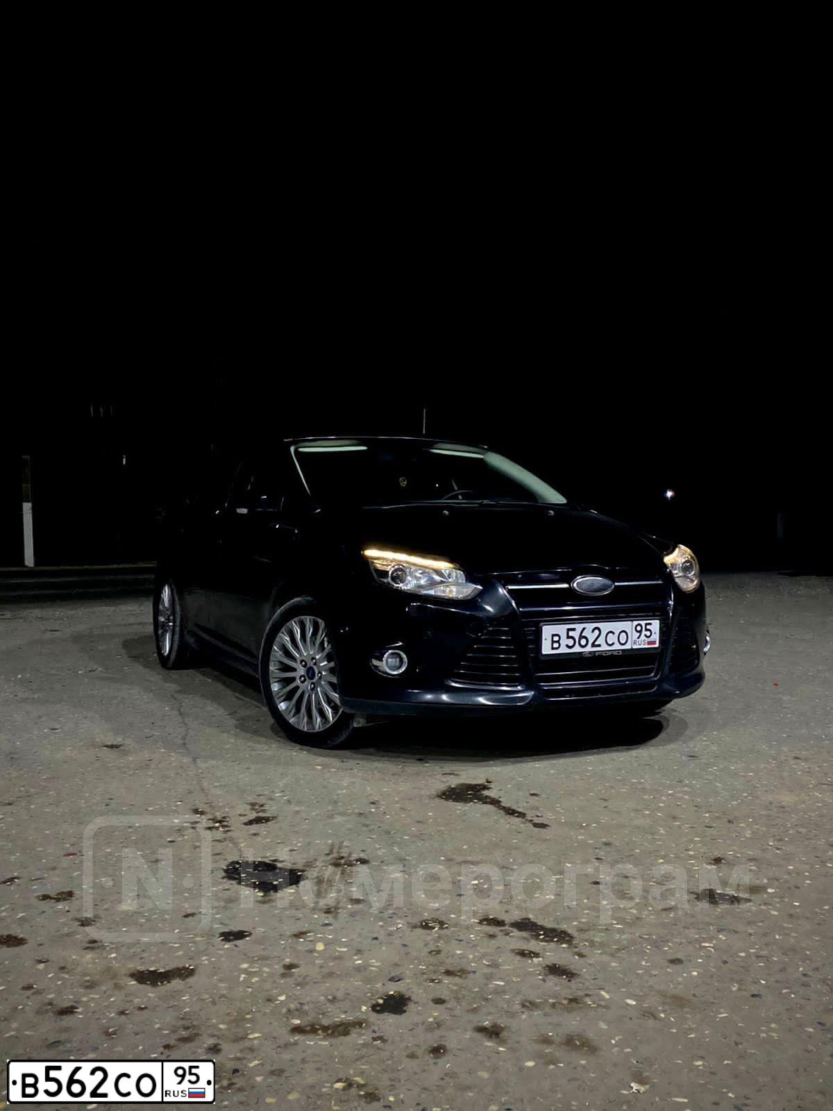 Фото автомобиля FORD FOCUS, 2012 — госномер К091КО95. Цвет: ЧЕРНЫЙ