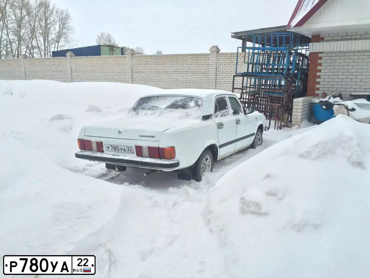 Фото автомобиля GAZ 3102 WOLGA, 2002 — госномер В818КС22. Цвет: Белый