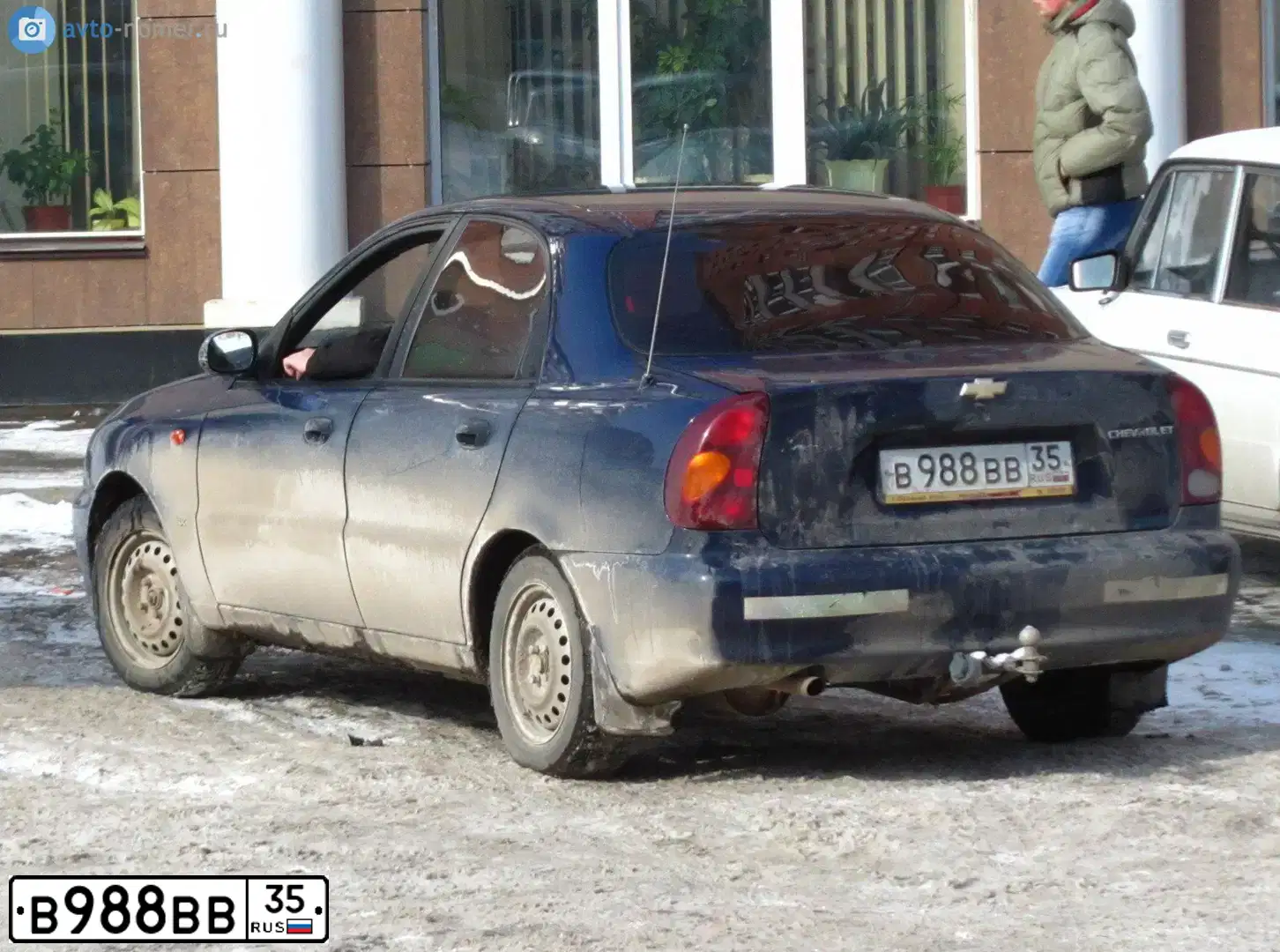 Фото автомобиля ZAZ LANOS, 2008 — госномер Е529ВВ35. Цвет: ТЕМНО-СИНИЙ