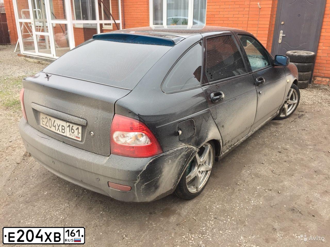 Фото автомобиля LADA 2172 PRIORA, 2008 — госномер Е204ХВ161. Цвет: Темно-зеленый