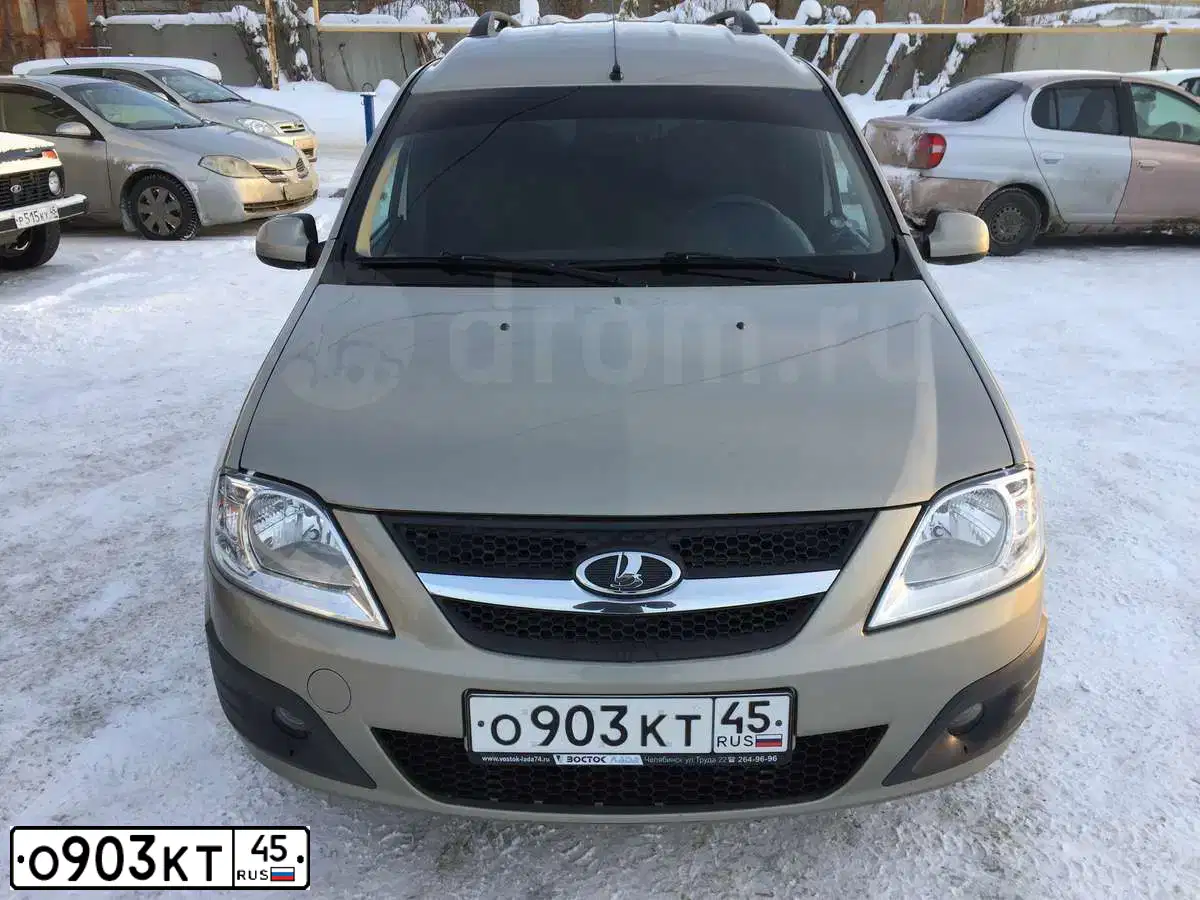 Фото автомобиля LADA LARGUS, 2013 — госномер Т634КО72. Цвет: СЕРО-БЕЖЕВЫЙ