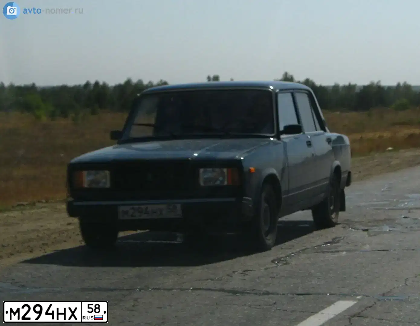 Фото автомобиля LADA 2107, 2008 — госномер Р006РТ58. Цвет: сине-зеленый