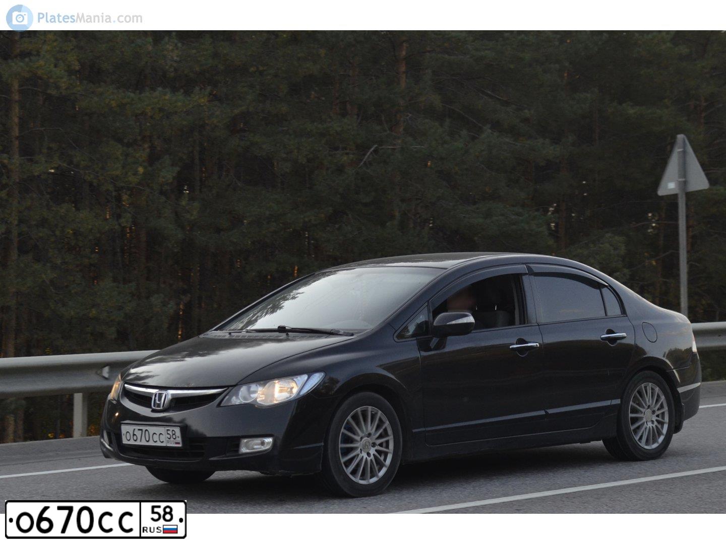 Фото автомобиля HONDA CIVIC, 2008 — госномер С807АН716. Цвет: ЧЕРНЫЙ
