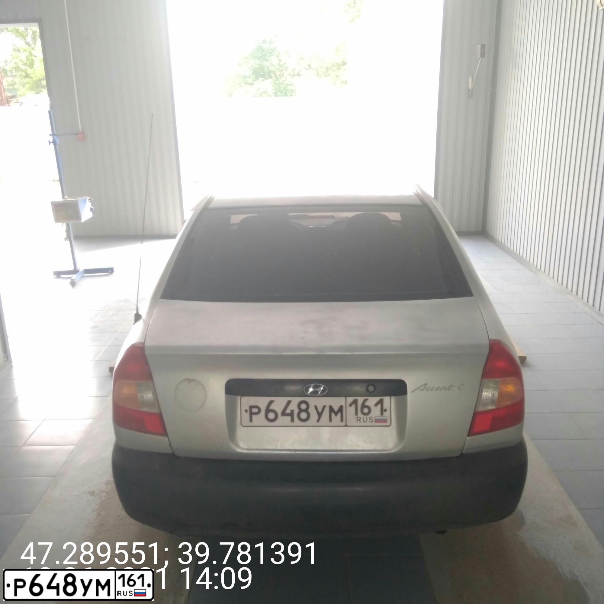 Фото автомобиля TAGAZ ACCENT, 2003 — госномер А199КН761. Цвет: СЕРЕБРИСТЫЙ