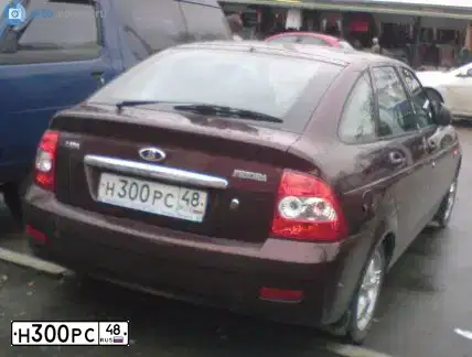 Фото автомобиля LADA PRIORA, 2011 — госномер Х458ОН37. Цвет: ТЕМНО-ВИШНЕВЫЙ