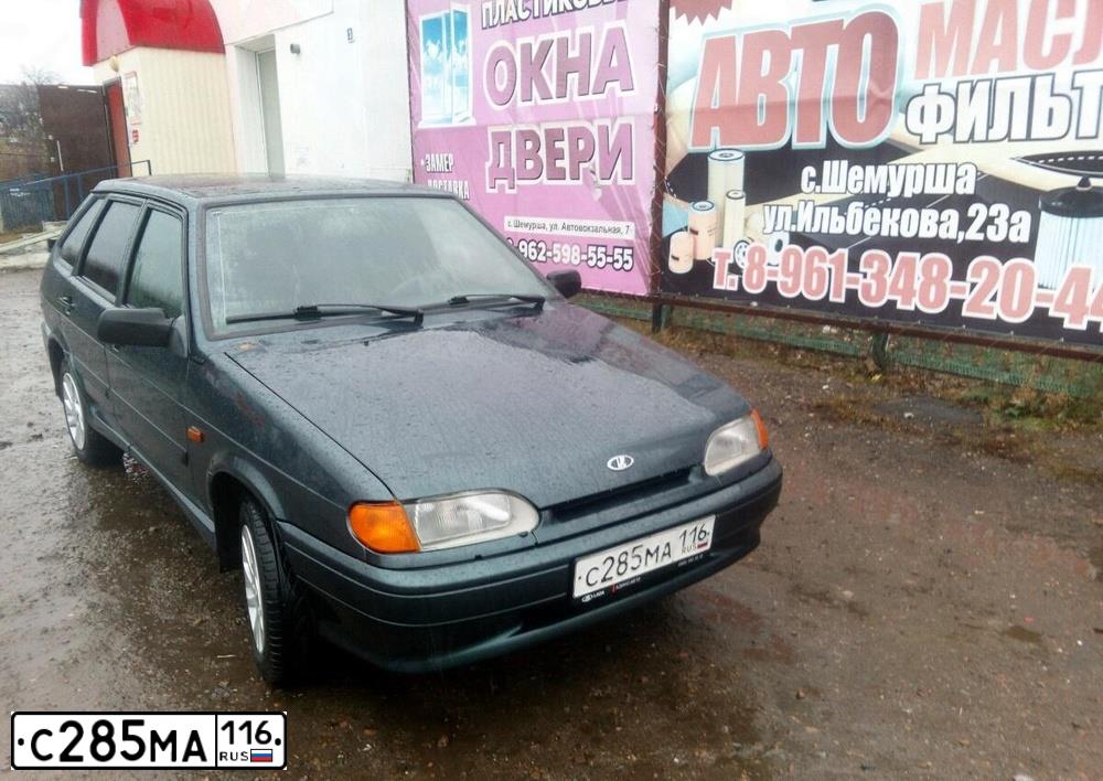 Фото автомобиля LADA 2114 SAMARA, 2012 — госномер У355ТН43. Цвет: Сине-зеленый