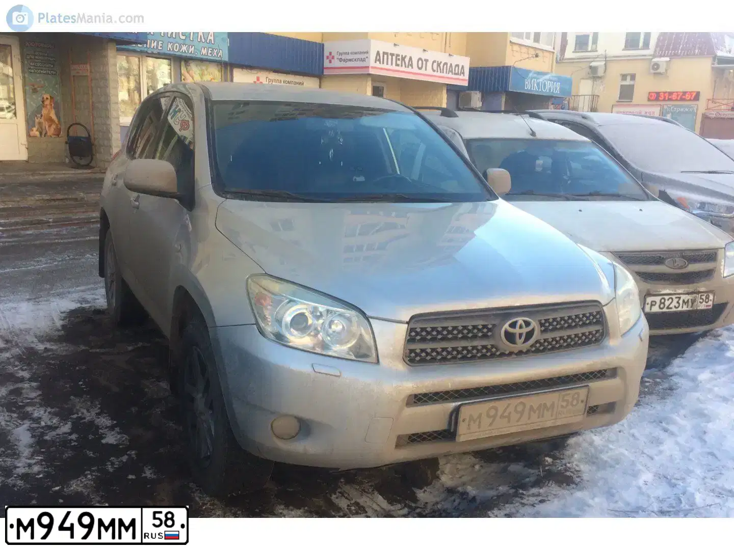 Фото автомобиля TOYOTA RAV4, 2007 — госномер К258ОУ58. Цвет: Серебристый