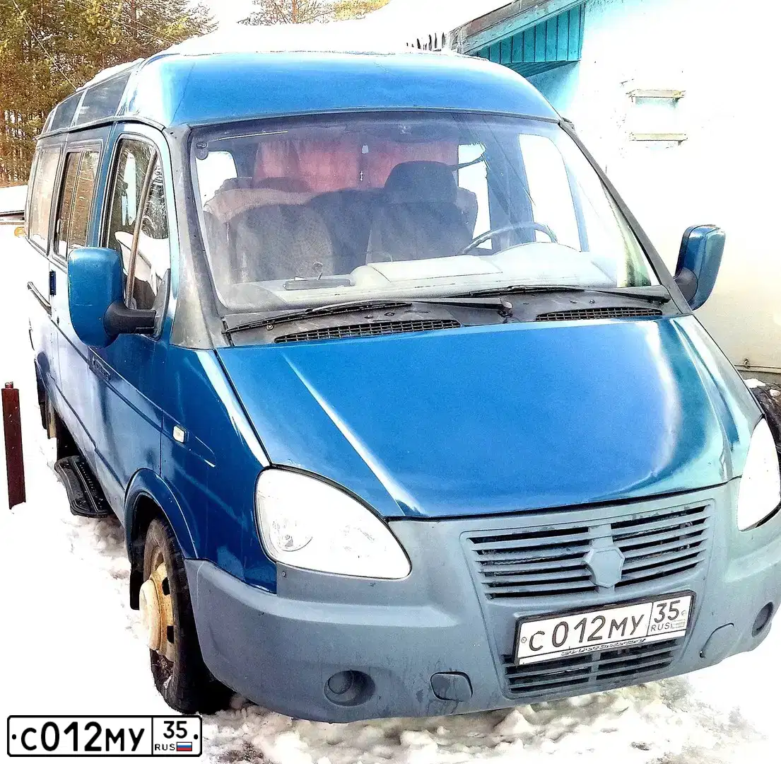 Фото автомобиля GAZ 3221 EL, 2004 — госномер С012МУ35. Цвет: СИНИЙ