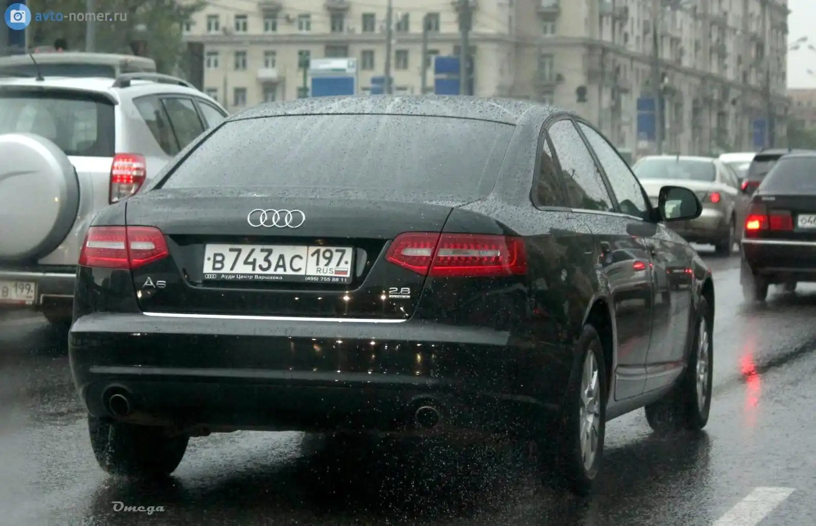Фото автомобиля AUDI A6, 2010 — госномер К740НН36. Цвет: ЧЕРНЫЙ
