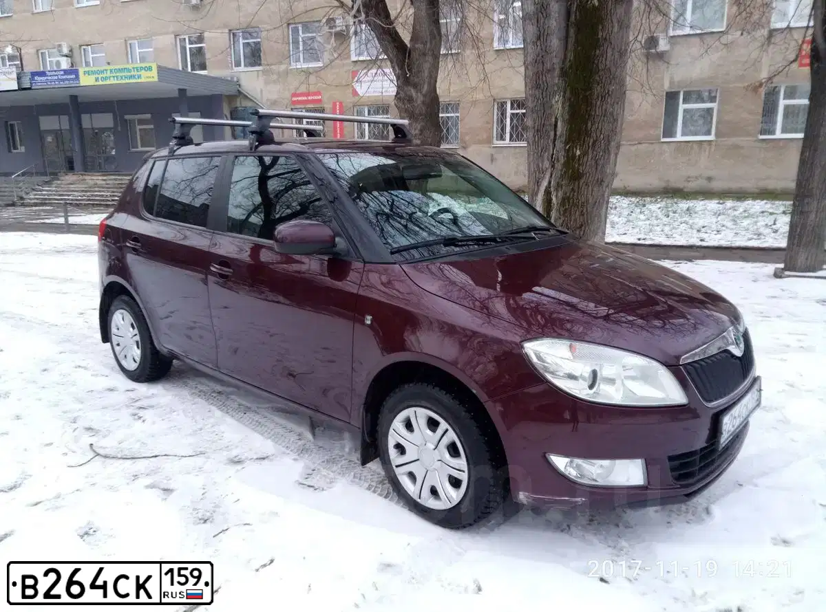 Фото автомобиля SKODA FABIA, 2012 — госномер А732ОХ67. Цвет: ТЕМНО-БОРДОВЫЙ