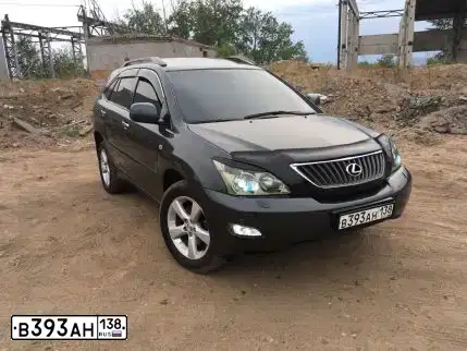 Фото автомобиля LEXUS RX, 2007 — госномер Р765УУ154. Цвет: ТЕМНО-СЕРЫЙ