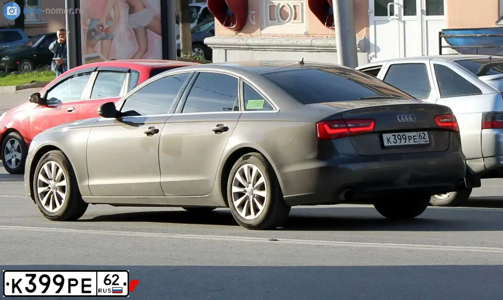 Фото автомобиля AUDI A6, 2011 — госномер К399РЕ62. Цвет: СЕРЫЙ