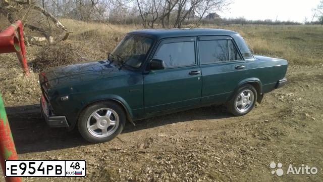 Фото автомобиля LADA 2107 LADA, 2003 — госномер О646СА48. Цвет: ТЕМНО-ЗЕЛЕНЫЙ