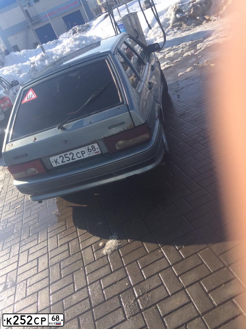 Фото автомобиля LADA 2114 SAMARA, 2008 — госномер К252СР68. Цвет: средний серо-зеленый металлик