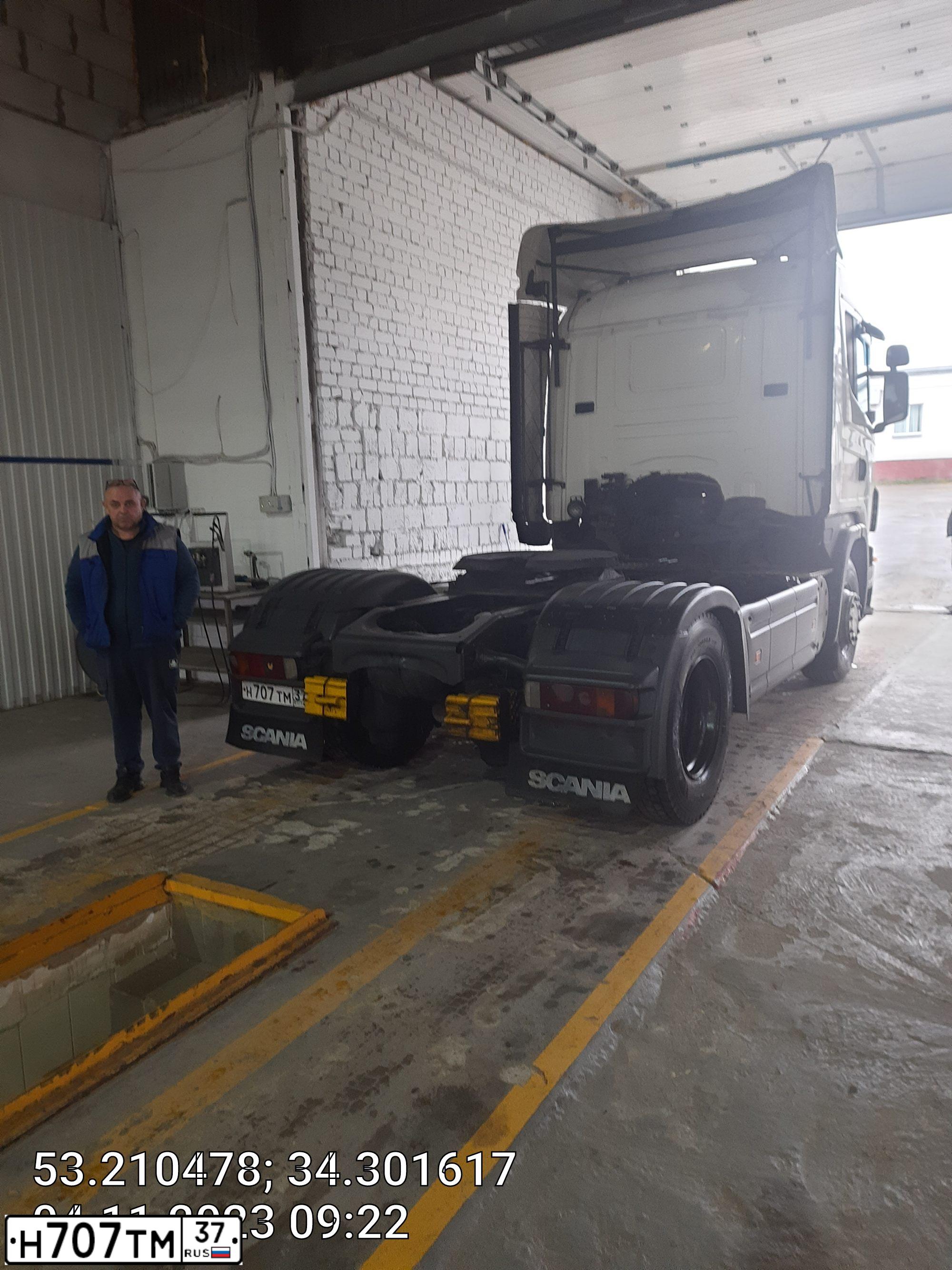 Фото автомобиля SCANIA SERIE G /4X2/, 2011 — госномер Н707ТМ37. Цвет: БЕЛЫЙ