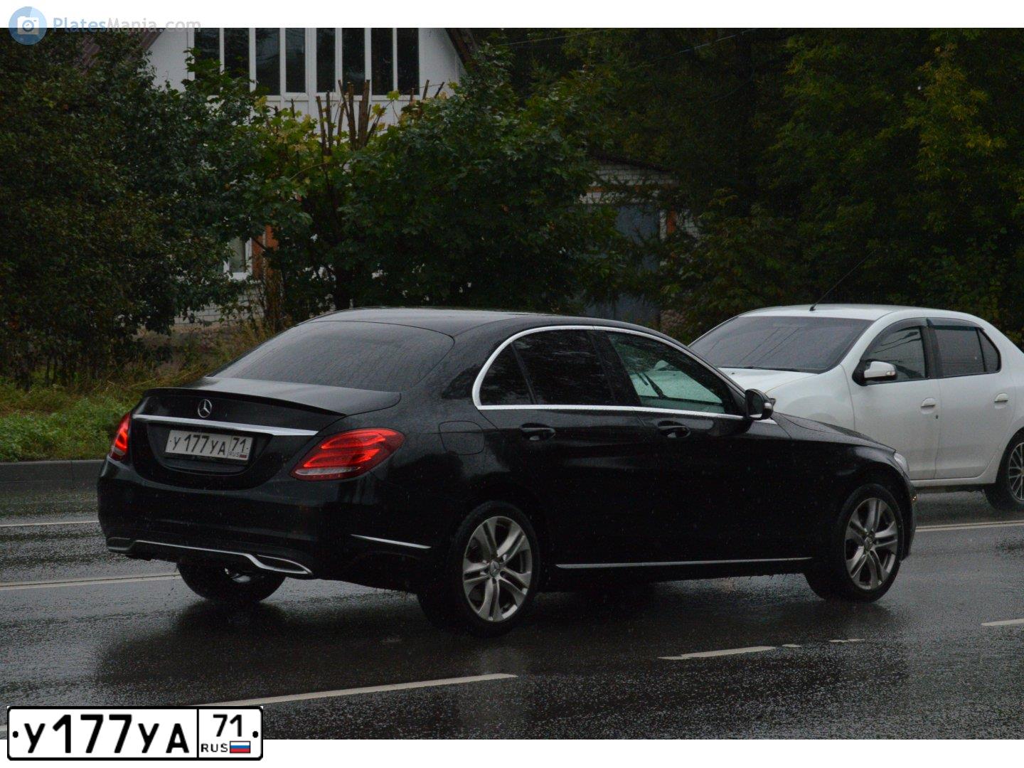 Фото автомобиля MERCEDES C-KLASSE, 2014 — госномер У177УА71. Цвет: ЧЕРНЫЙ